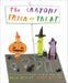 Book cover of 'The Crayons Trick or Treat' with colorful crayon characters and a sign.