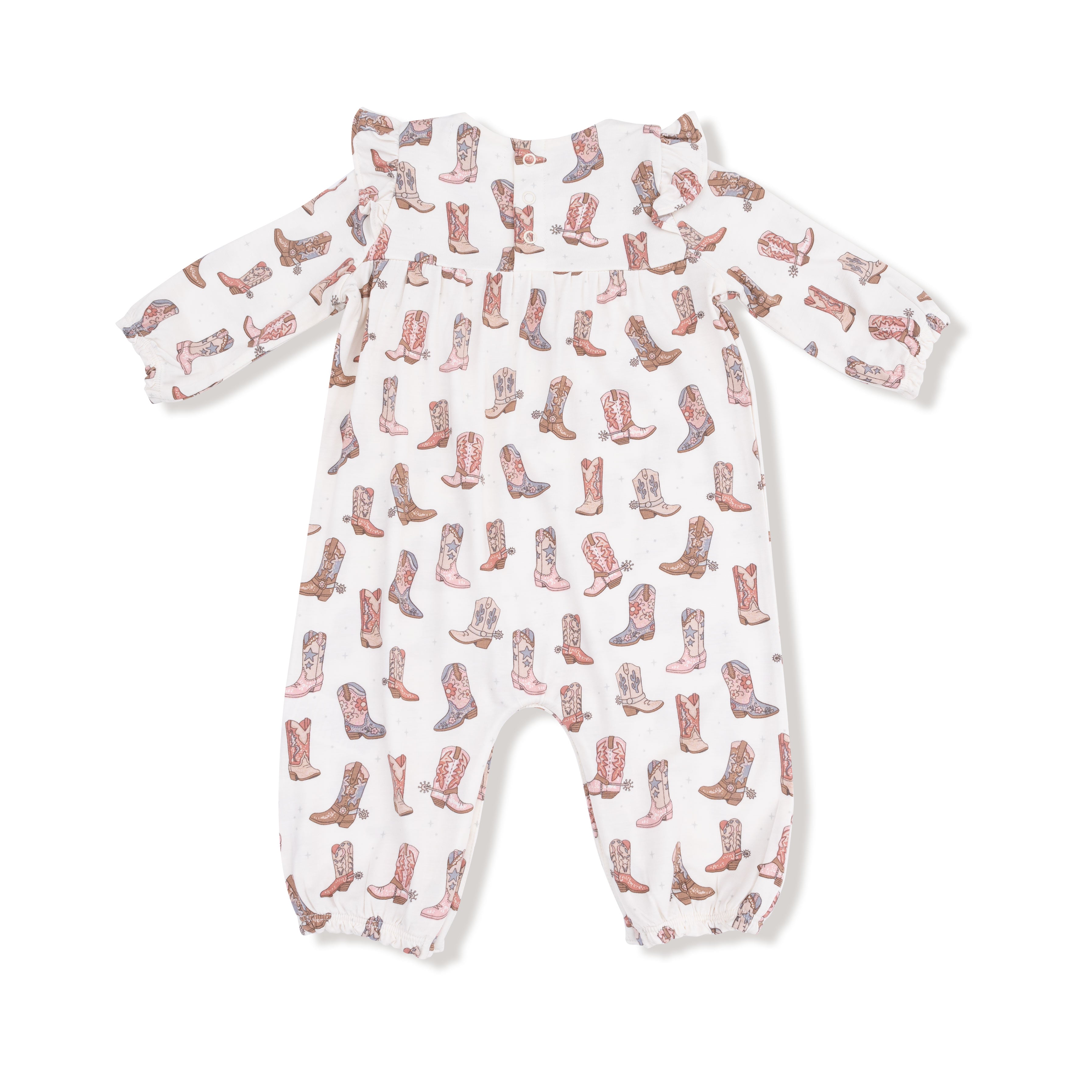 Ruffle Sleeve Romper - Future Cowgirls