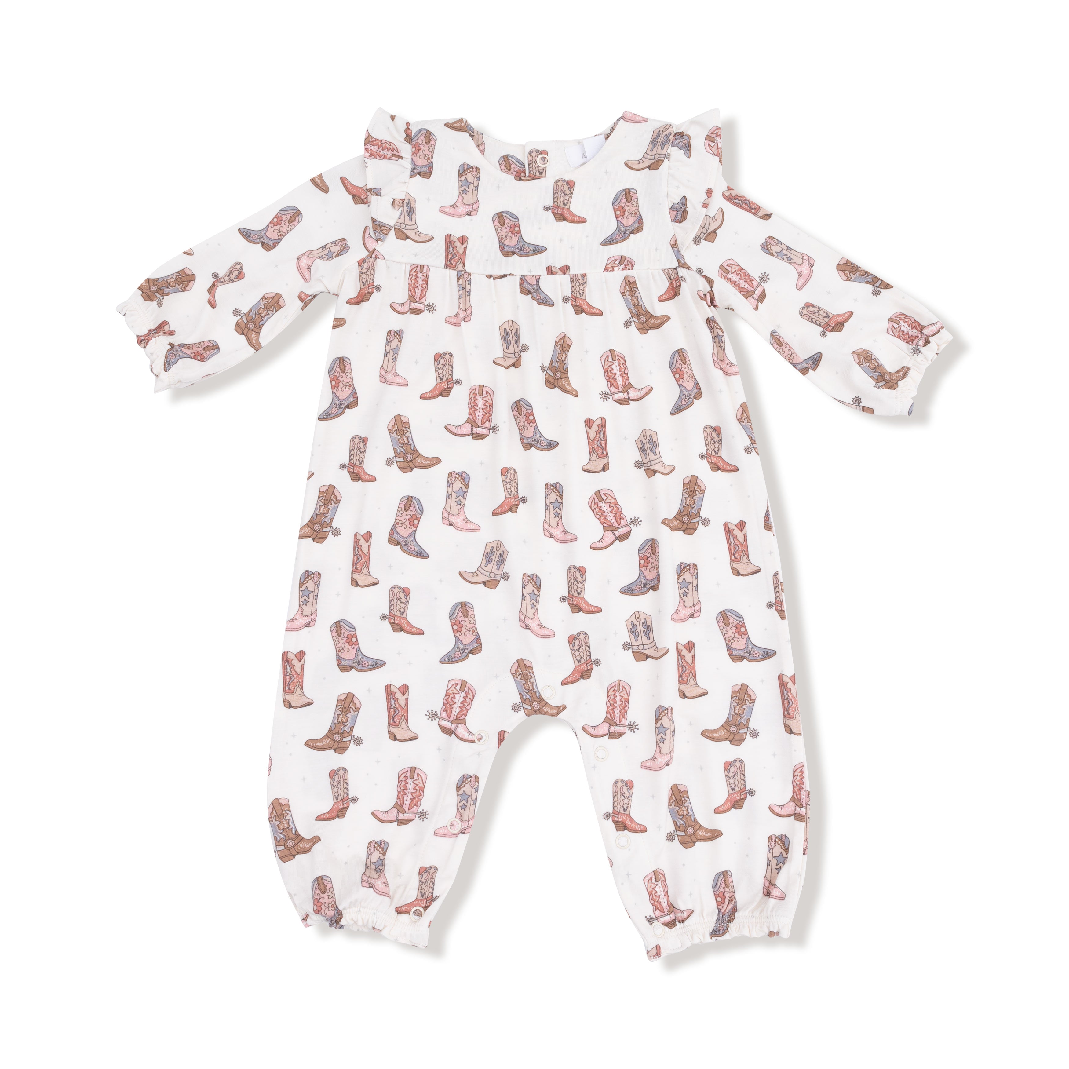 Ruffle Sleeve Romper - Future Cowgirls