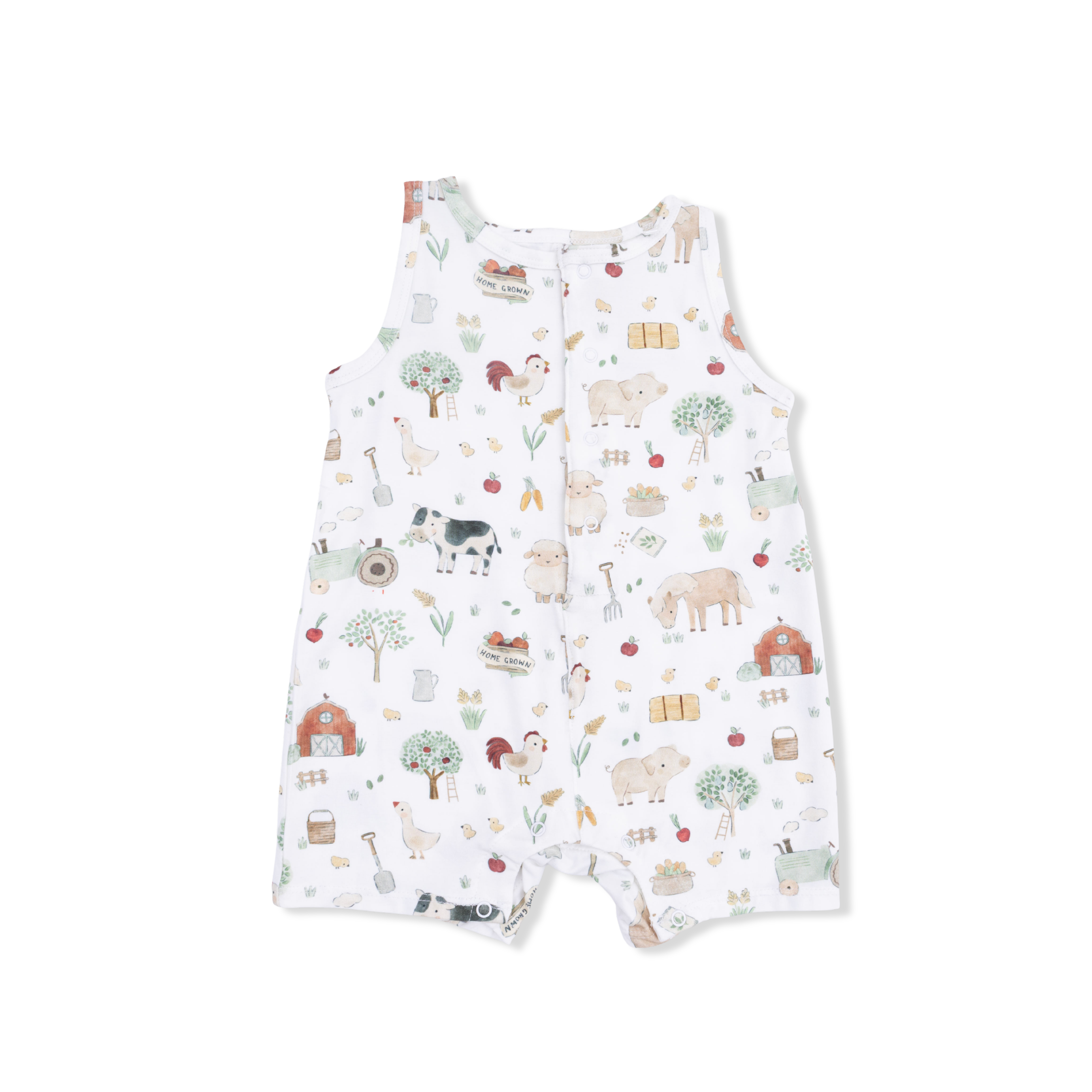 Shortie Romper - Cute Farm Animals