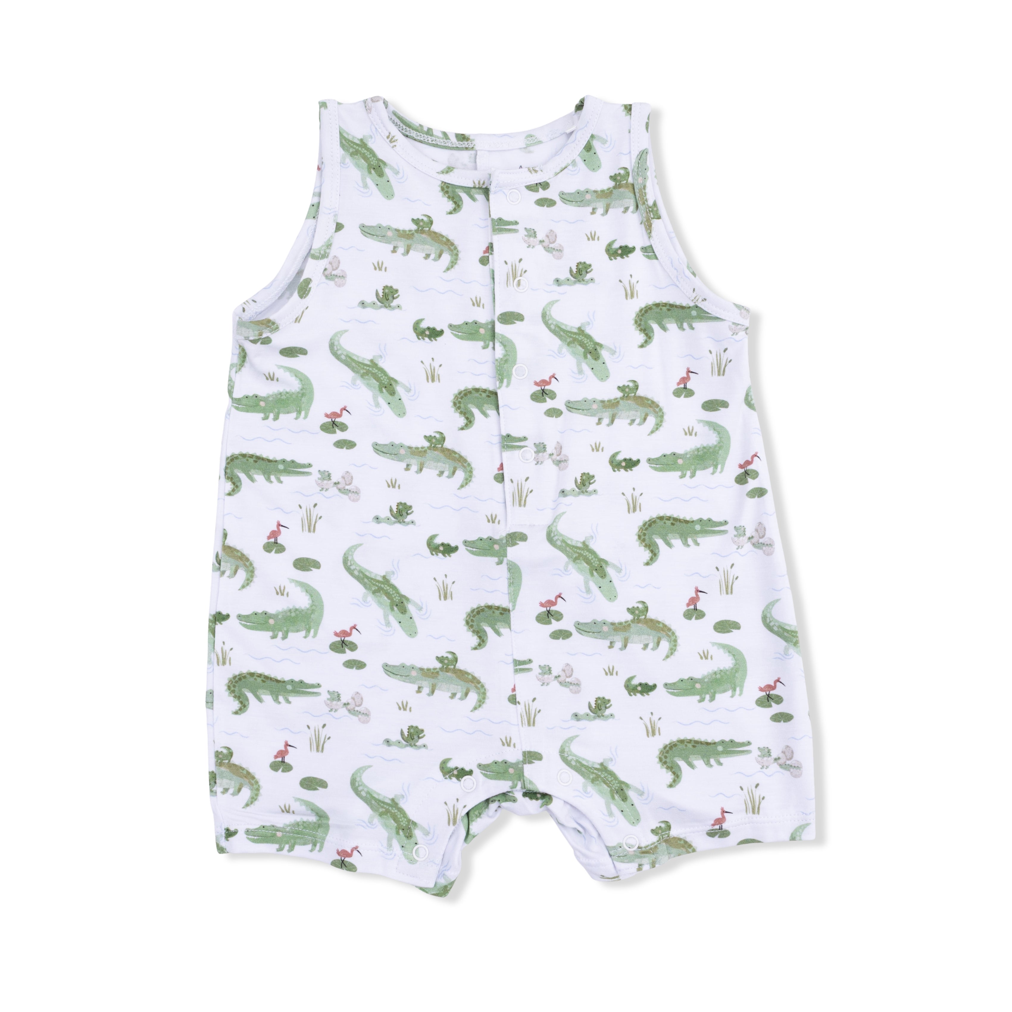 Shortie Romper - Crayon Alligators