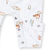 Baby blanket with duck and fish pattern on a white background