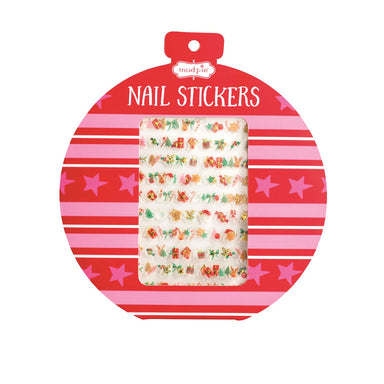 Pack of nail stickers with Christmas design on a white background