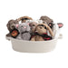 Plush animals dressed up for Halloween