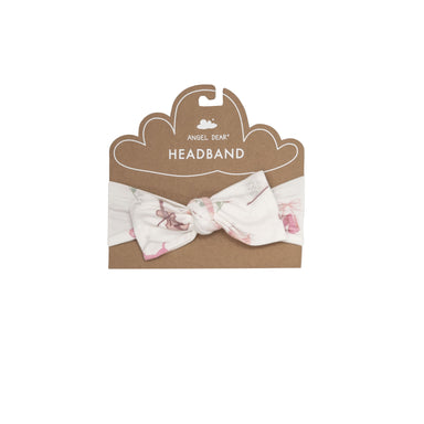 white bow headband with pink ballet slippers, violin and tutu print