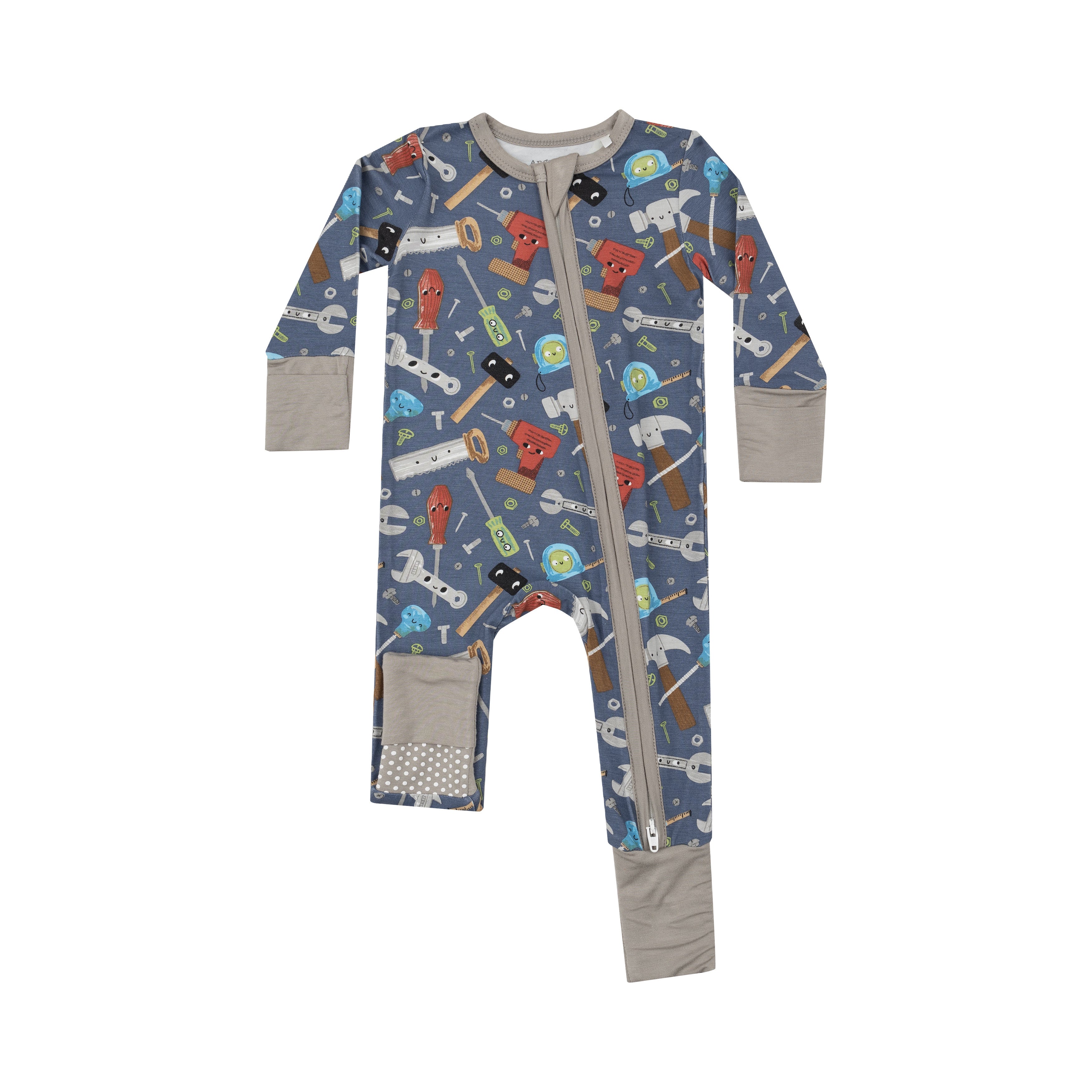 Zippered Romper - Happy Toolbox