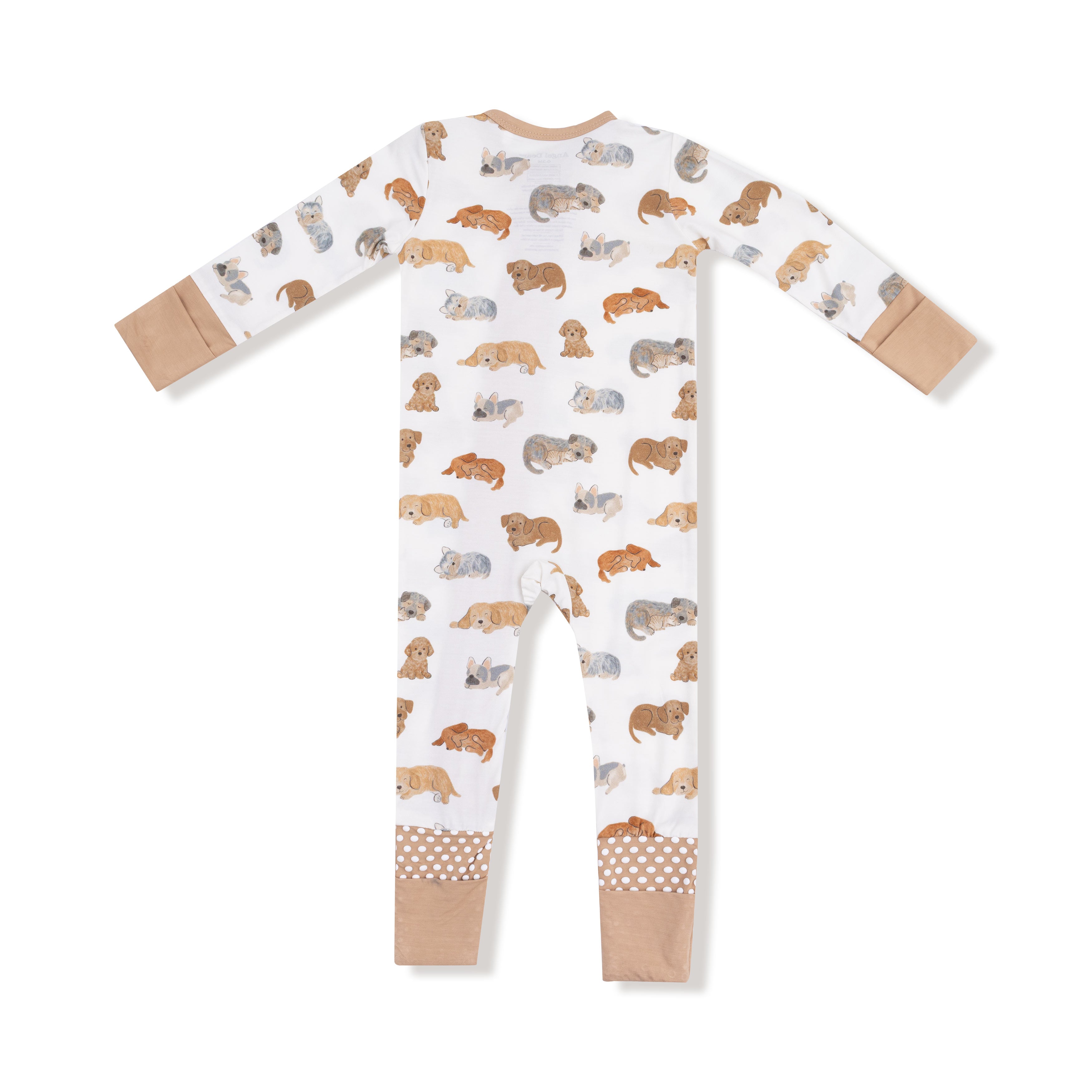 Zippered Romper - Napping Puppies