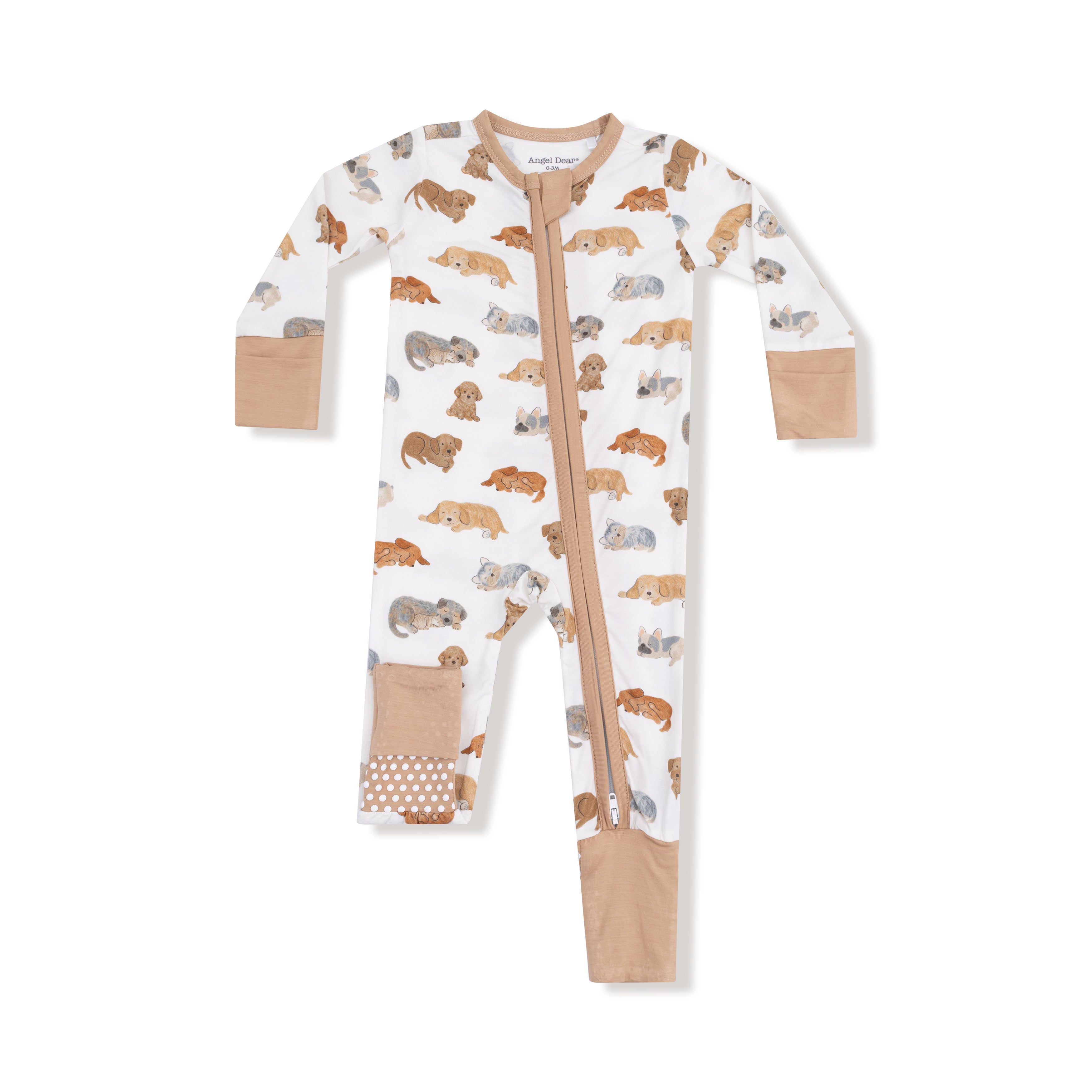 Zippered Romper - Napping Puppies