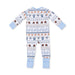 Baby onesie with football pattern on a white background
