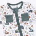 Baby romper with woodlands animal pattern and 'Angel Dear' branding