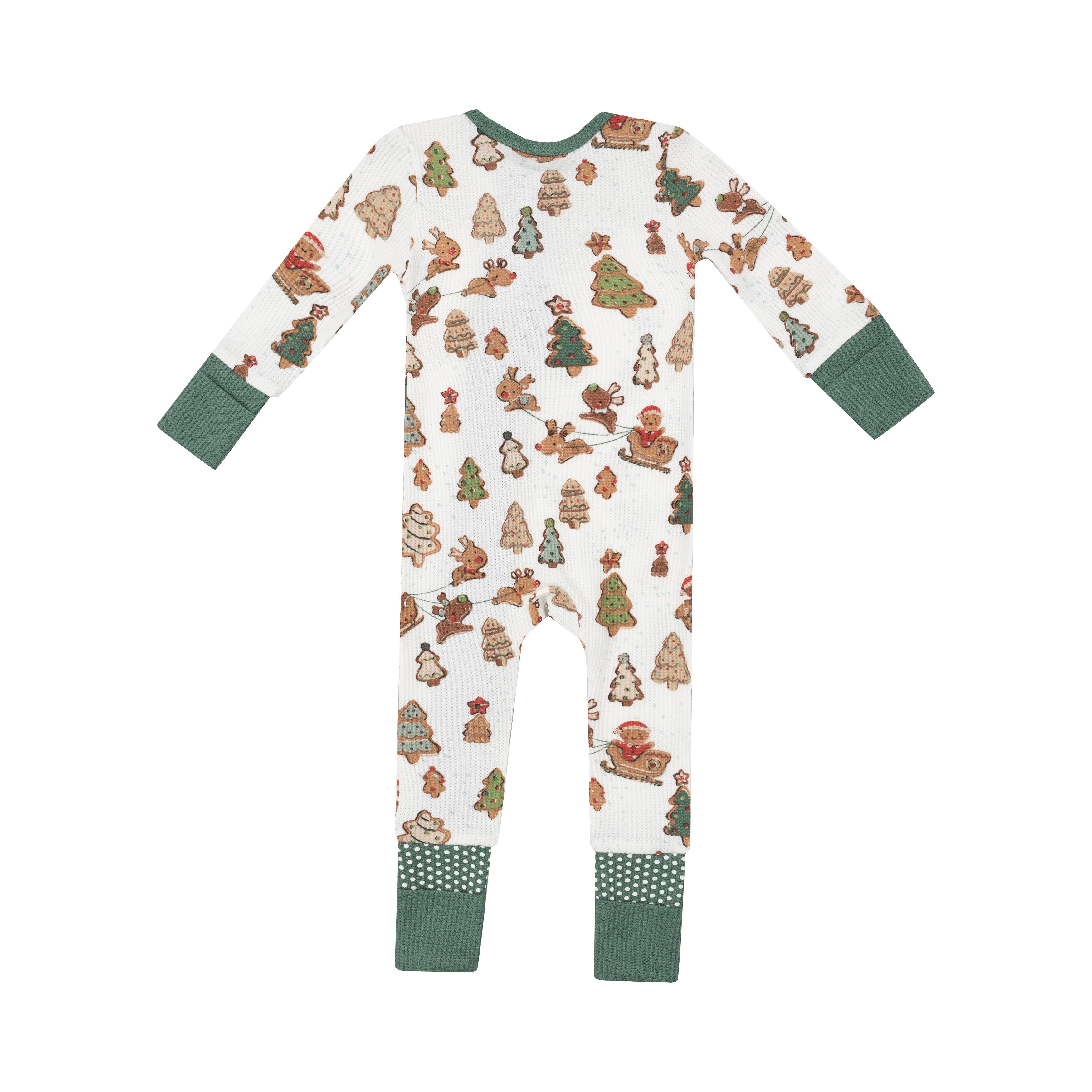 Zippered Romper - Gingerbread Sleigh Ride