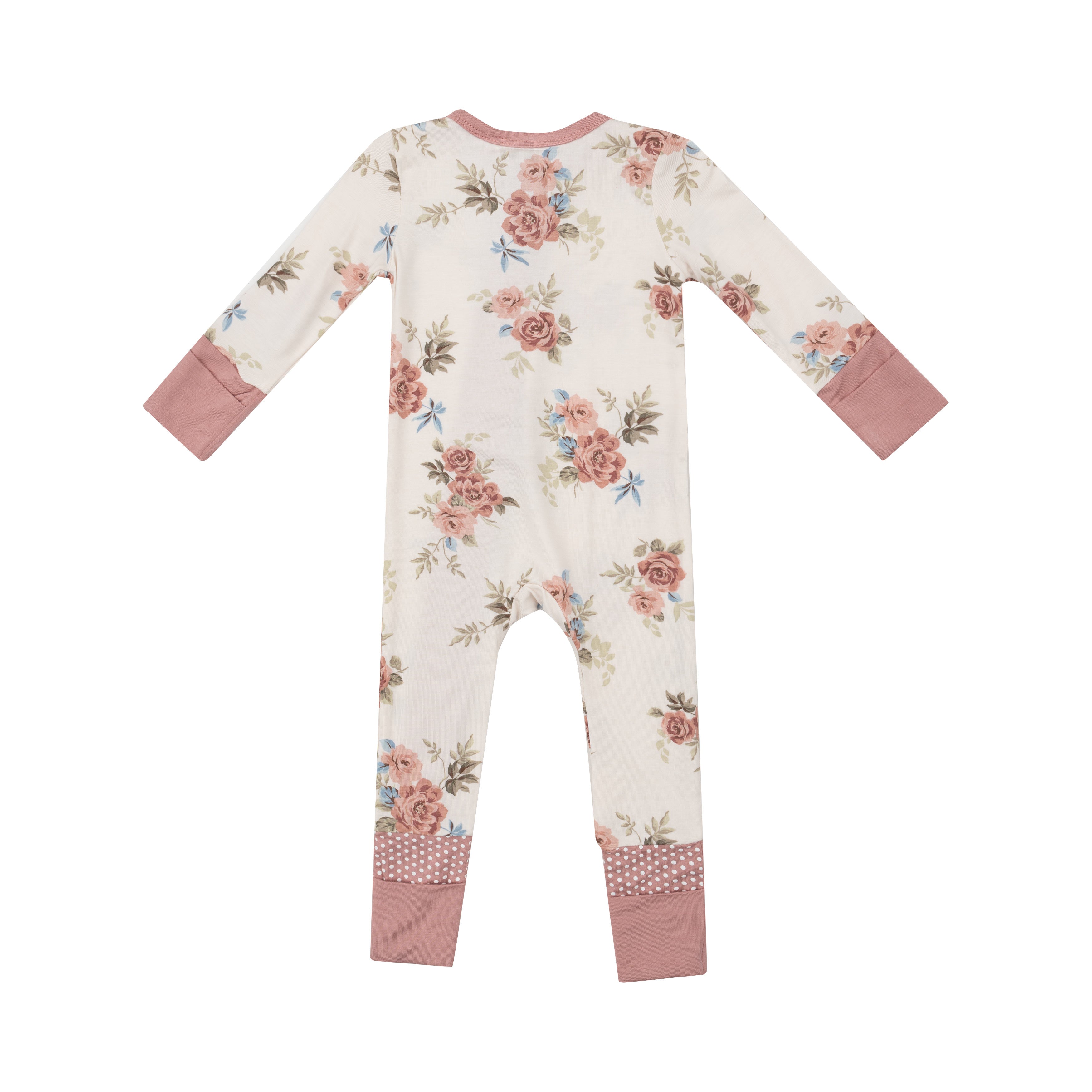 Zippered Romper - Romantic Roses