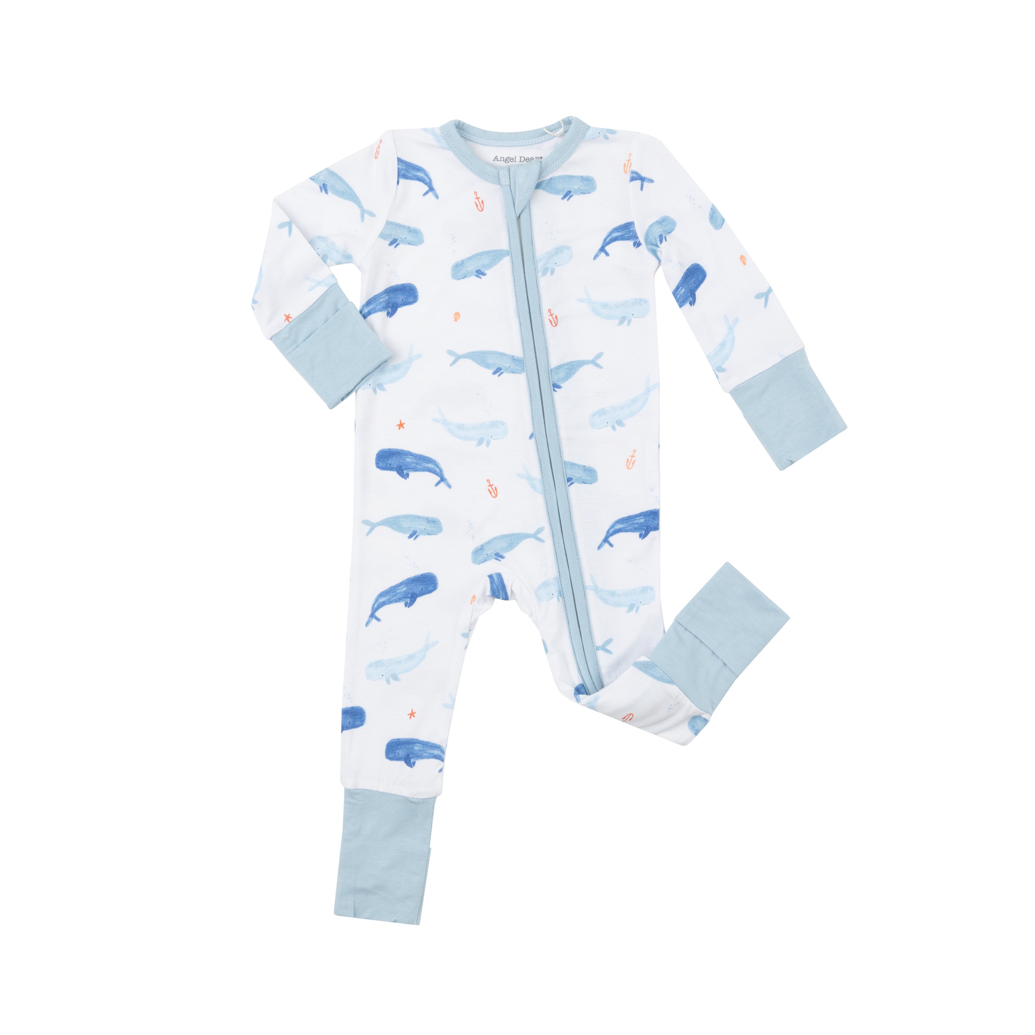 Zippered Romper - Whale Hello There