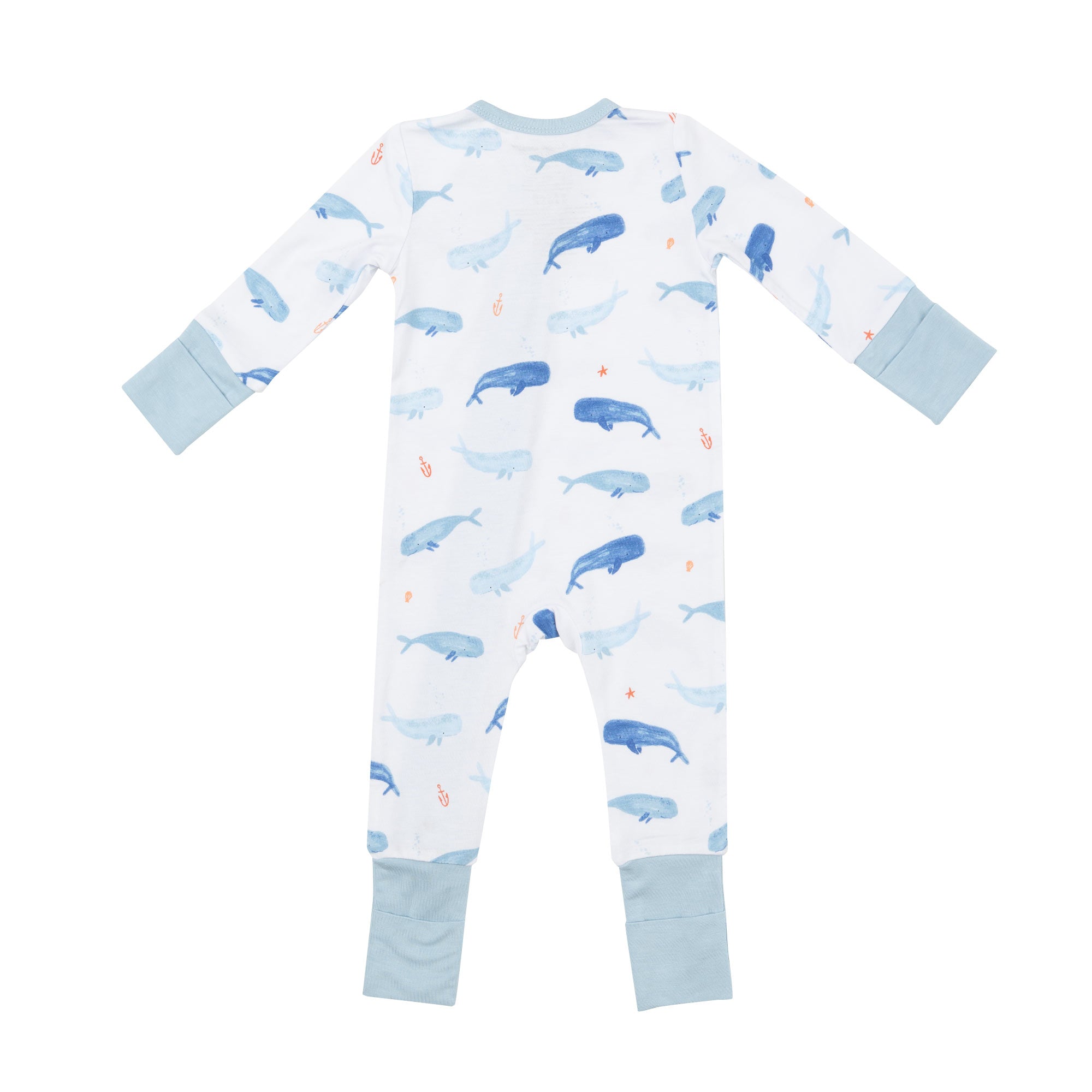 Zippered Romper - Whale Hello There