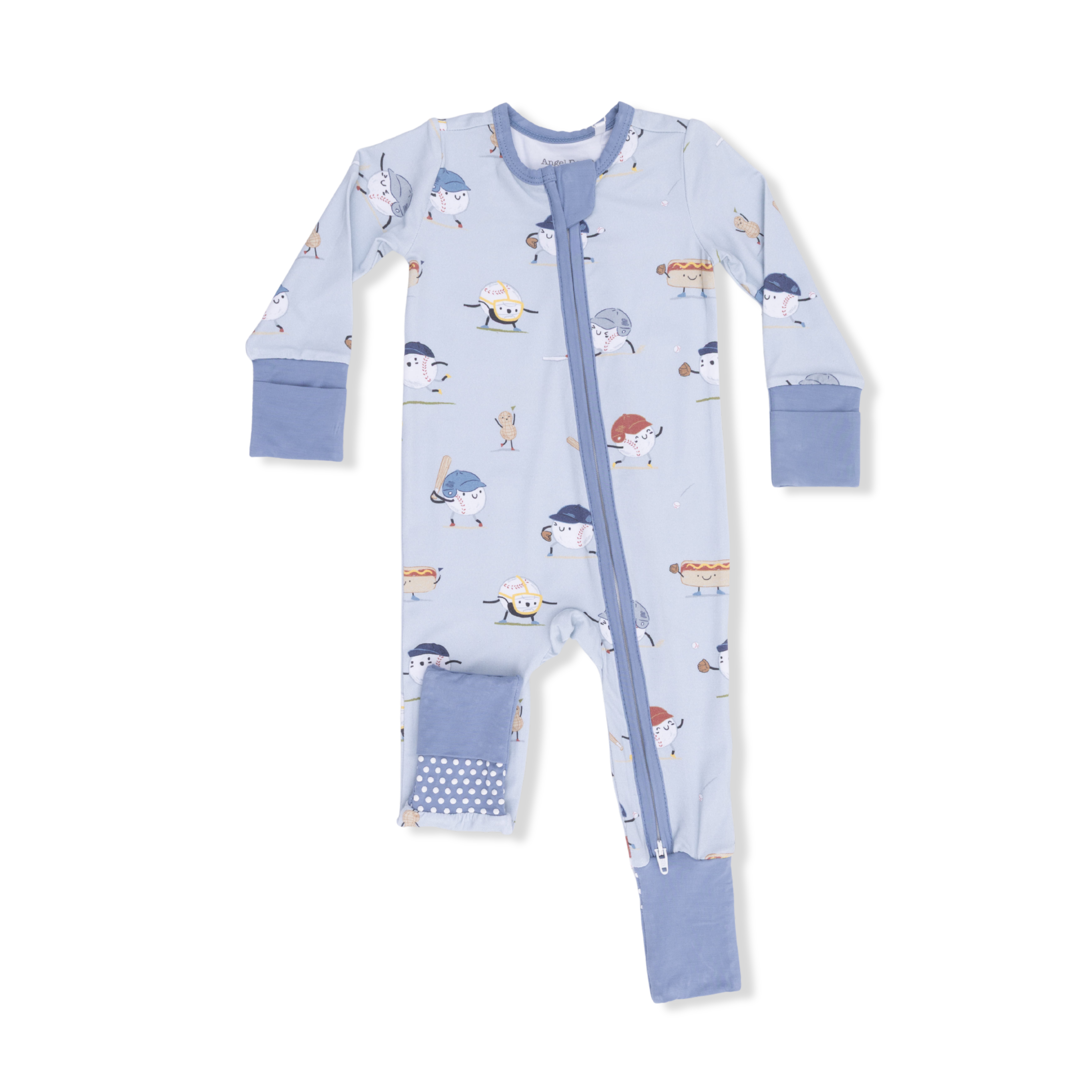 Zippered Romper - Baseball Playing Baseball
