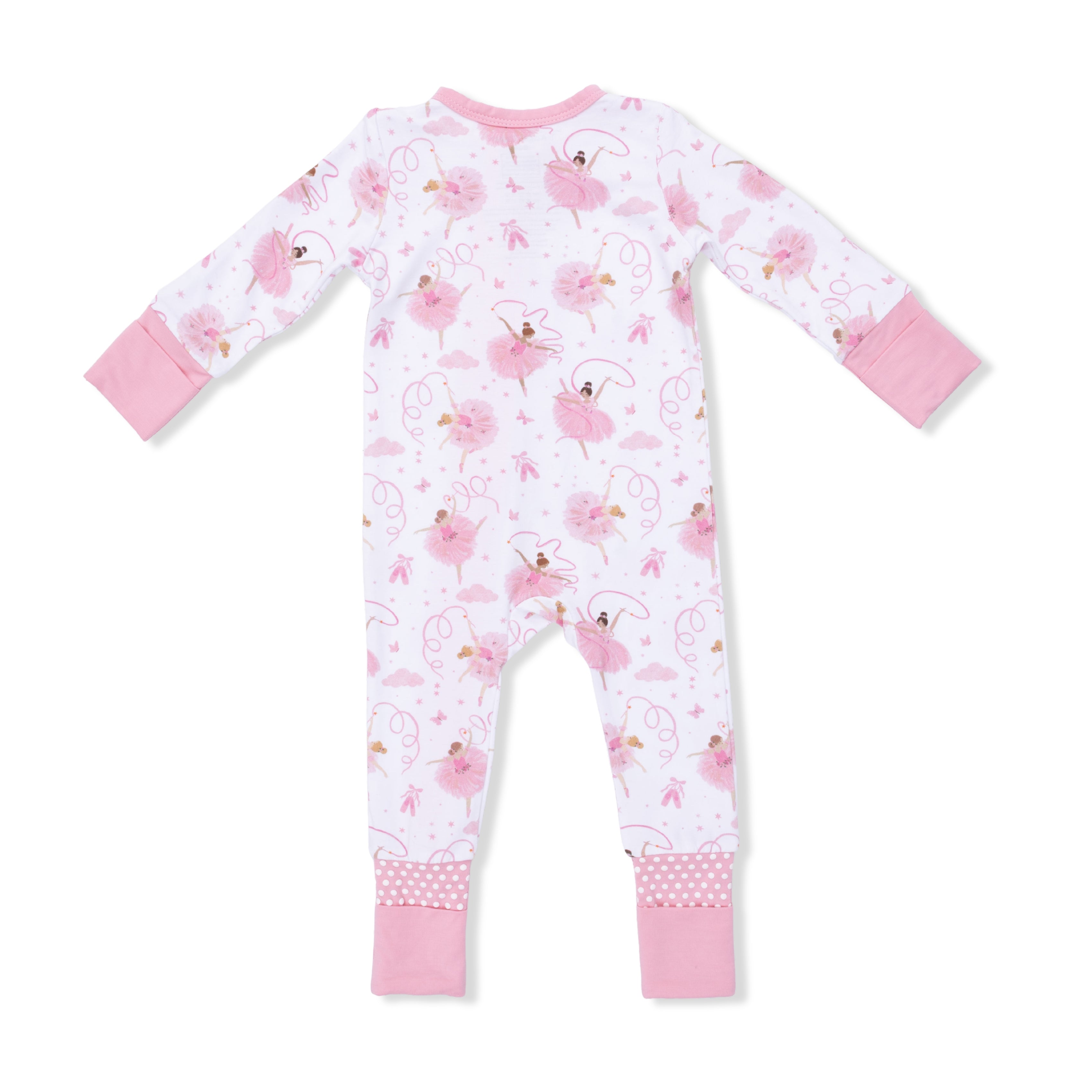 Zippered Romper - Ribbon Ballerinas