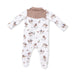 Baby onesie with cowboy print on a white background