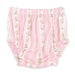 Pink floral baby bloomers on a white background