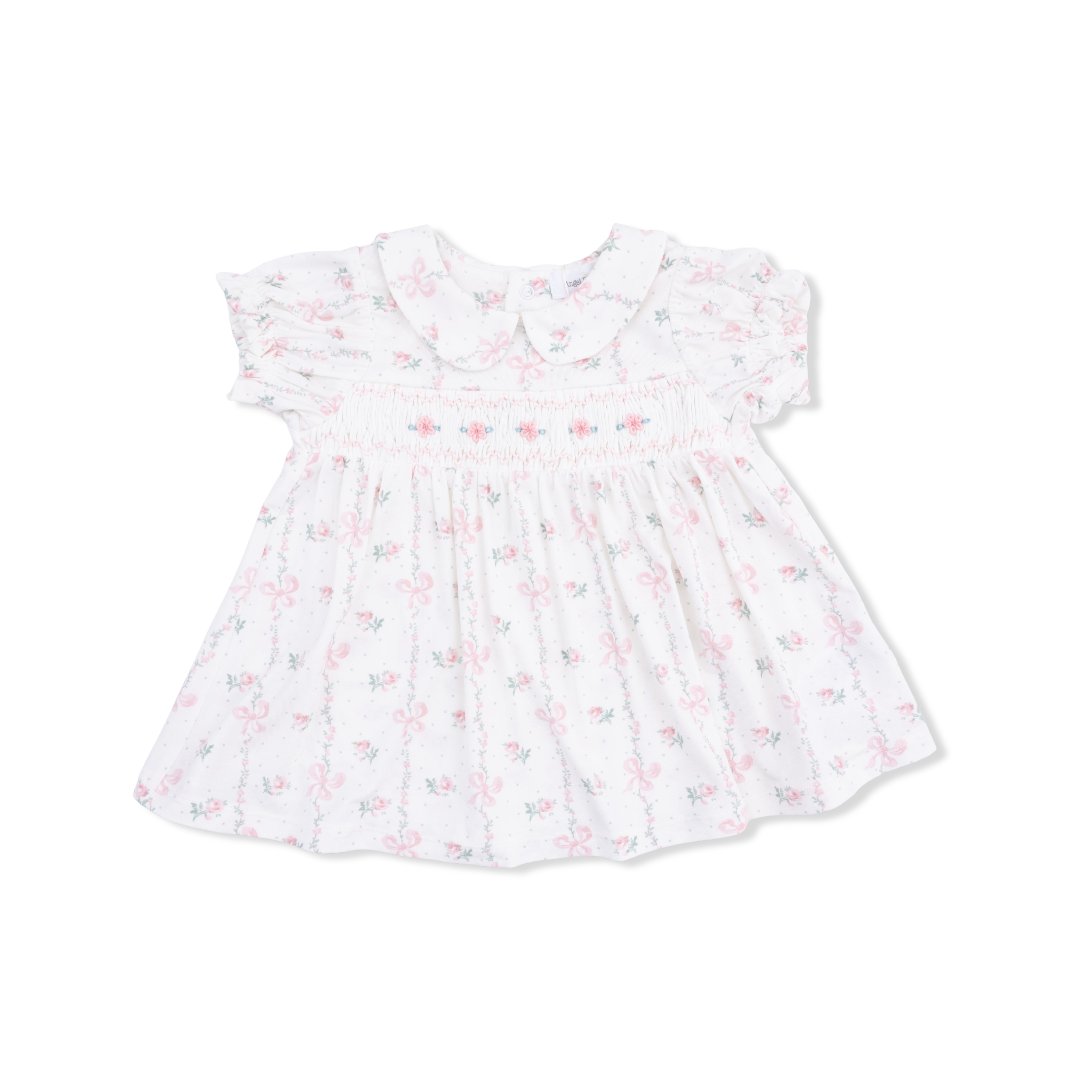 Smocked Dress - Dainty Buds and Bows