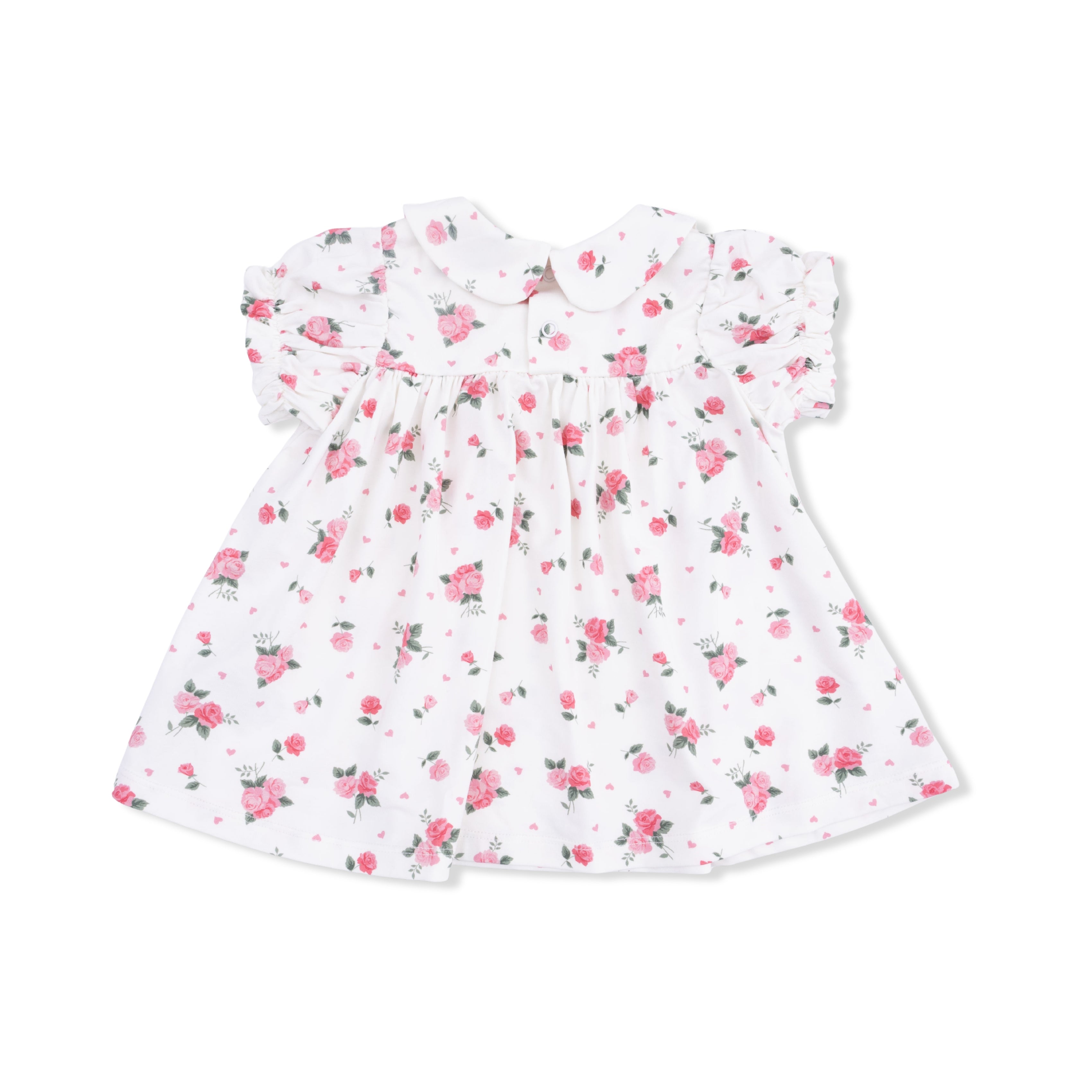 Smocked Dress - Pink Rosettes