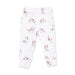 White baby leggings with dog pattern on a white background