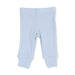 Light blue baby leggings on a white background