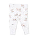 White leggings with dog pattern on a white background