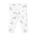 White leggings with dog pattern on a white background