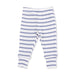 Striped baby leggings on a white background