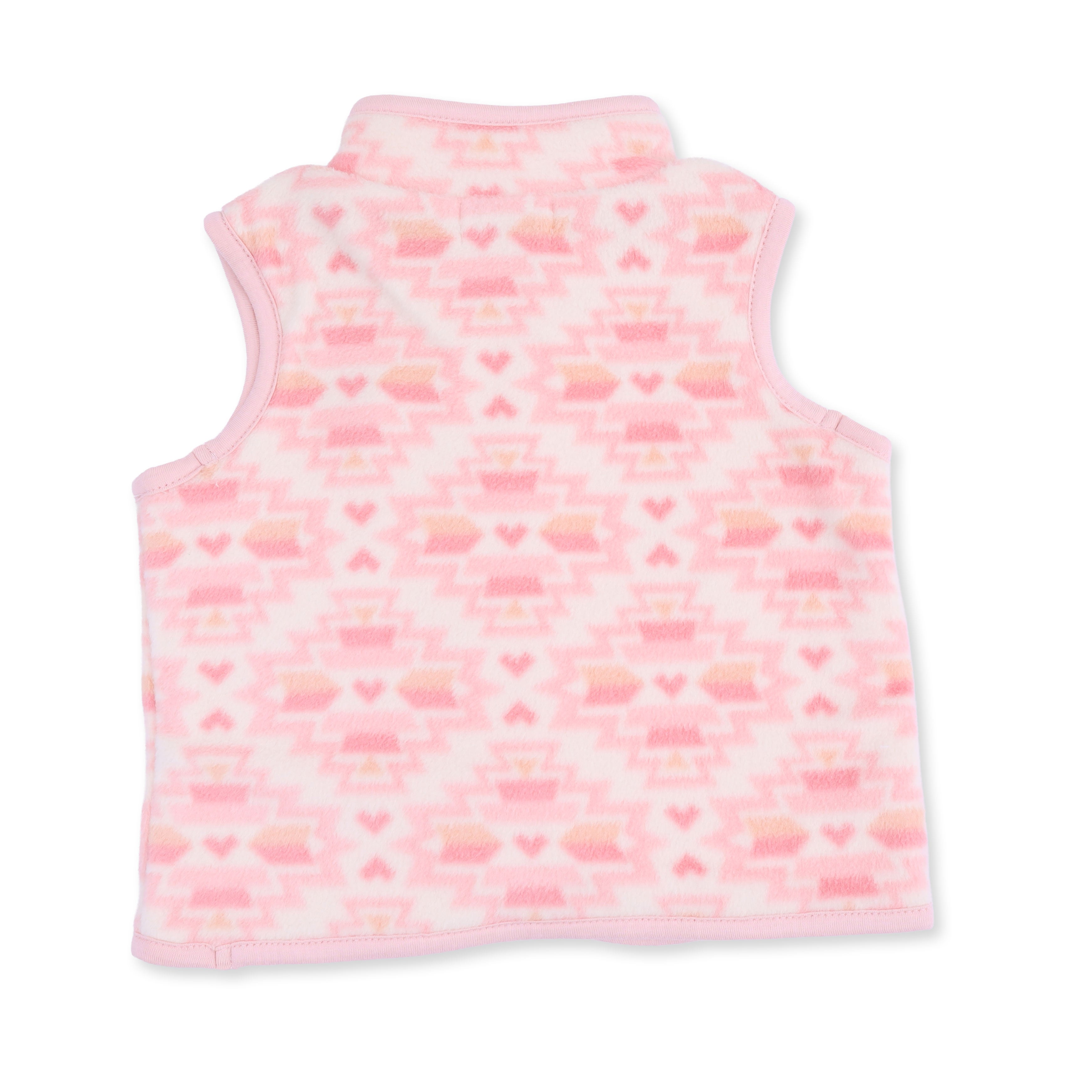 Fleece Zip Vest - SW Pink