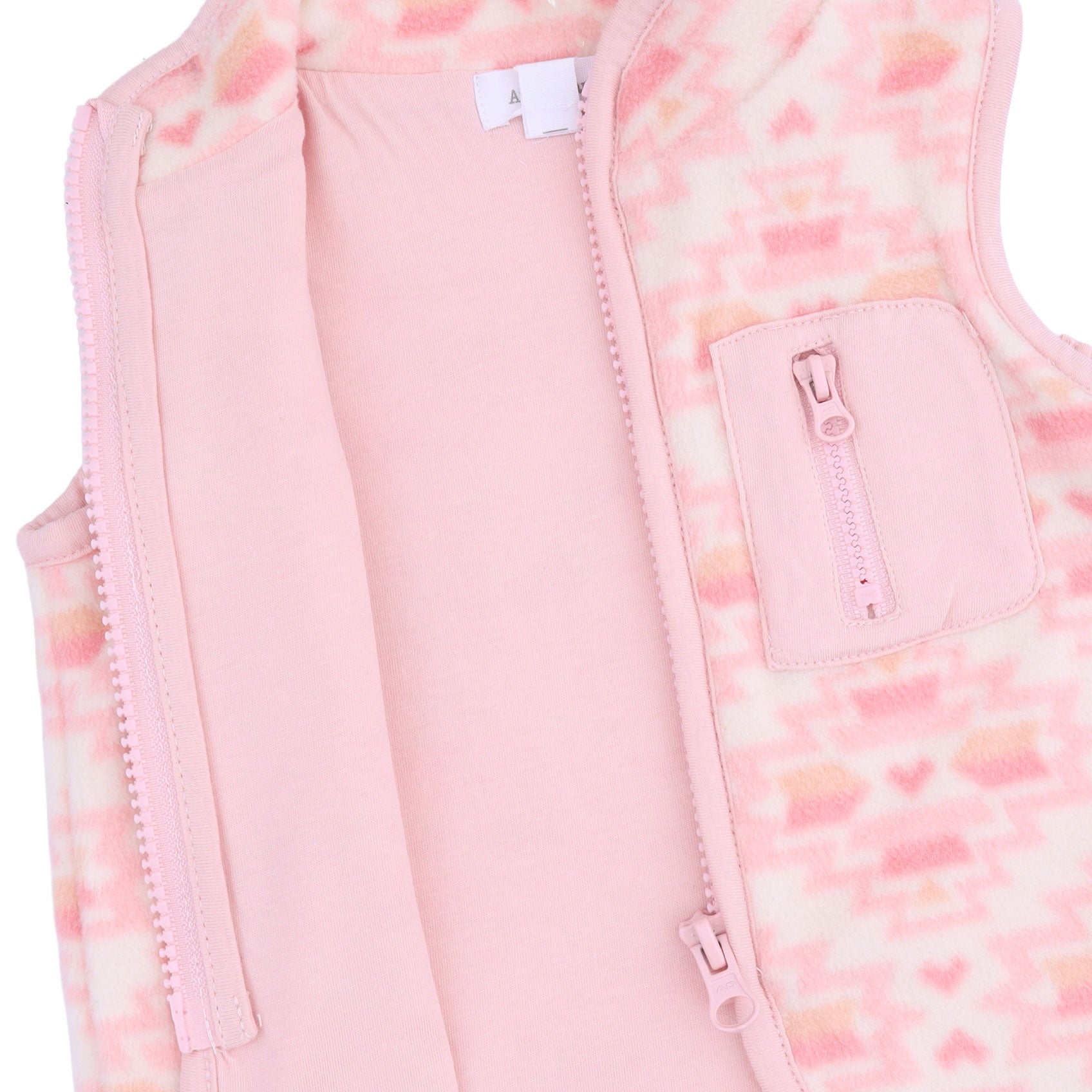 Fleece Zip Vest - SW Pink