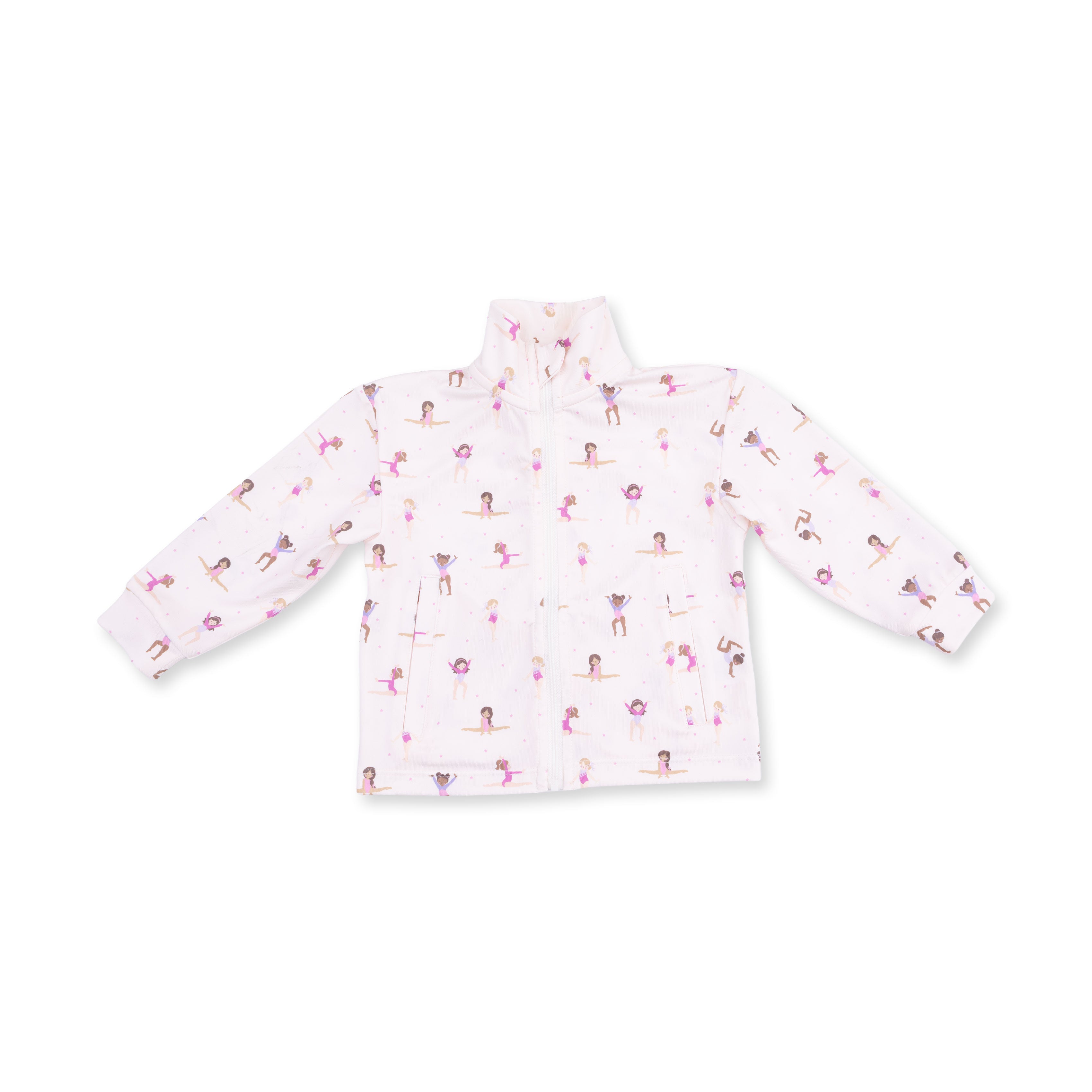 Children's jacket with a tumbler pattern on a white background