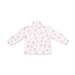Children's jacket with a pink and white tumbler pattern on a white background