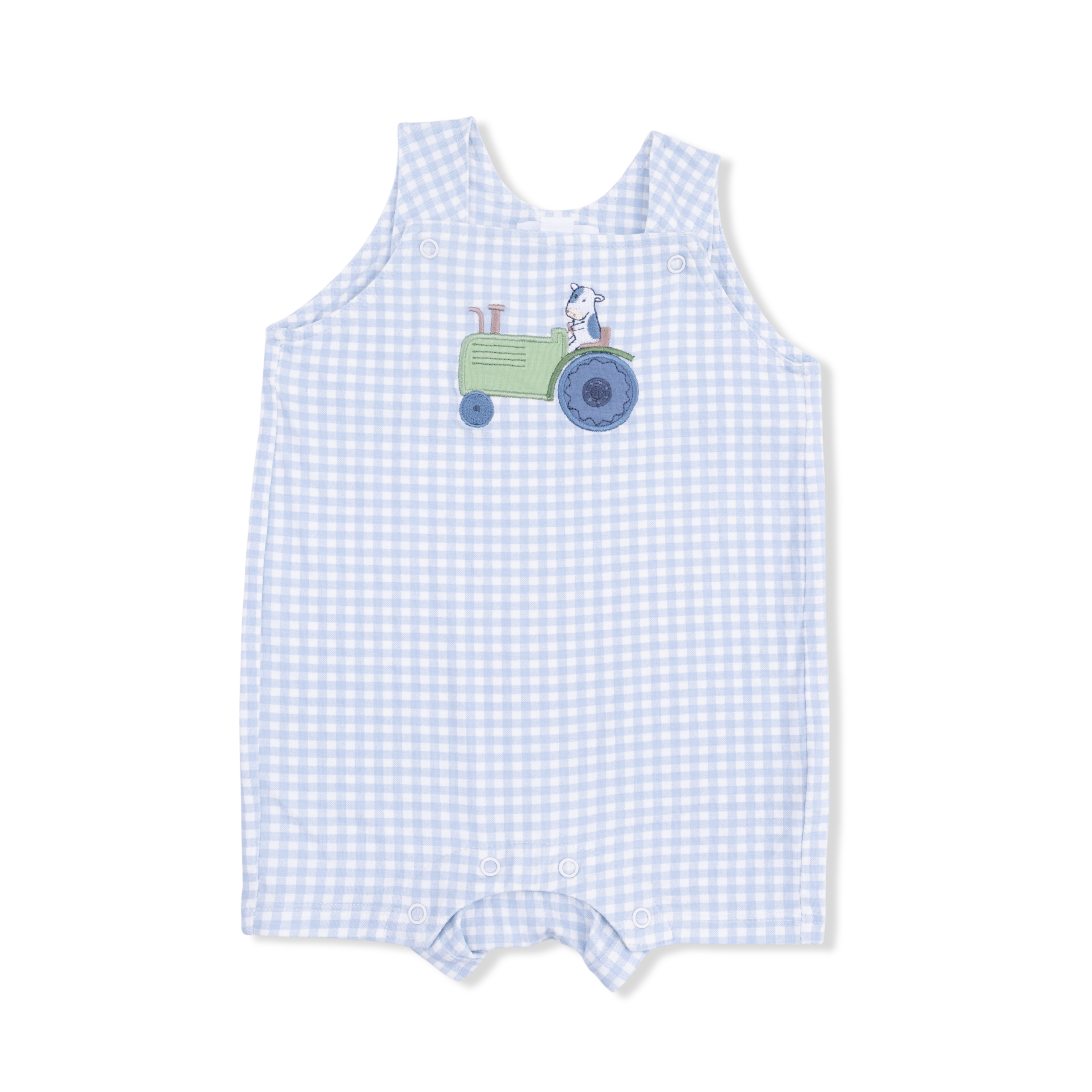 Overall Shortie - Cute Farm Animals Applique
