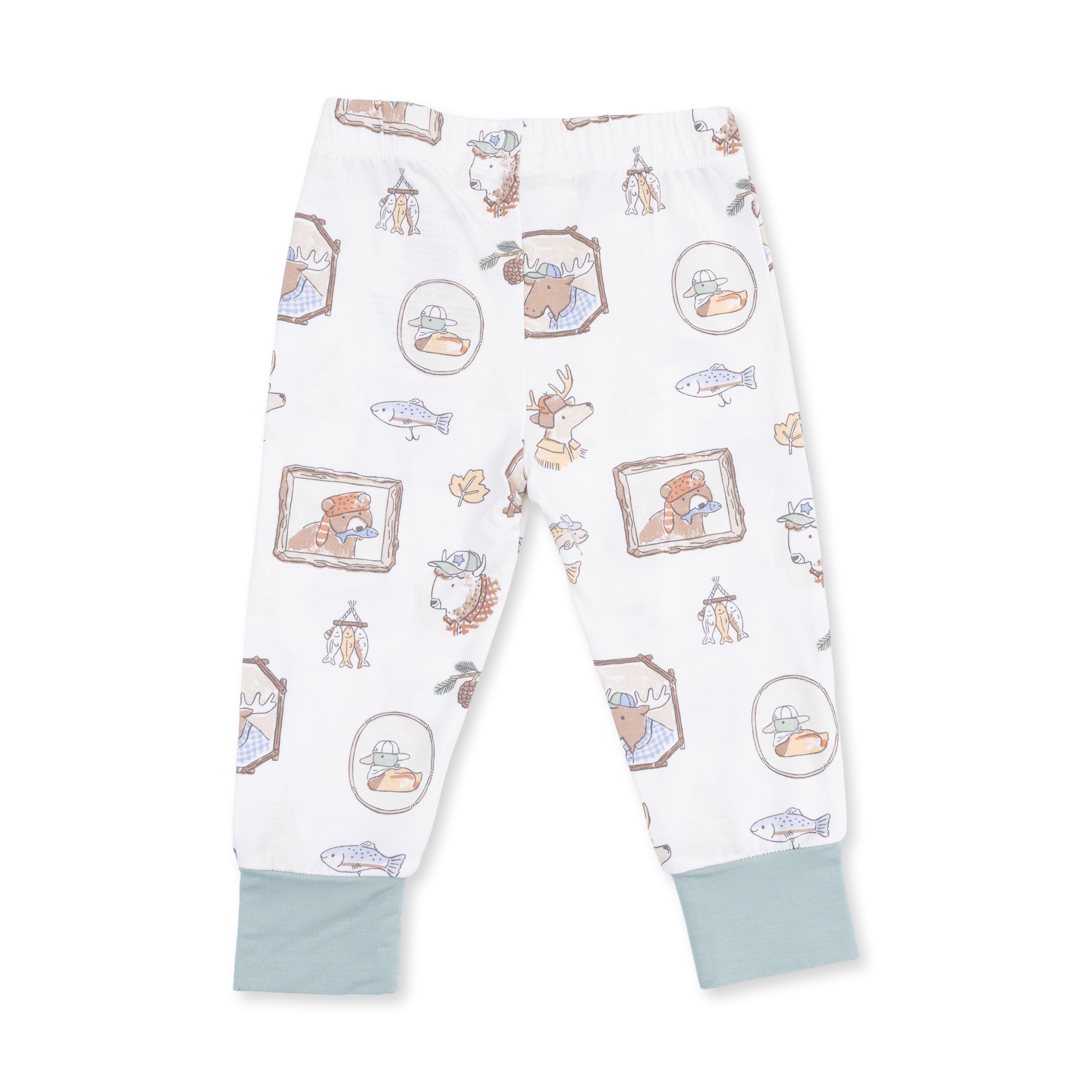 Children's pajama pants with illustrations on a white background