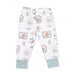 Children's pajama pants with illustrations on a white background