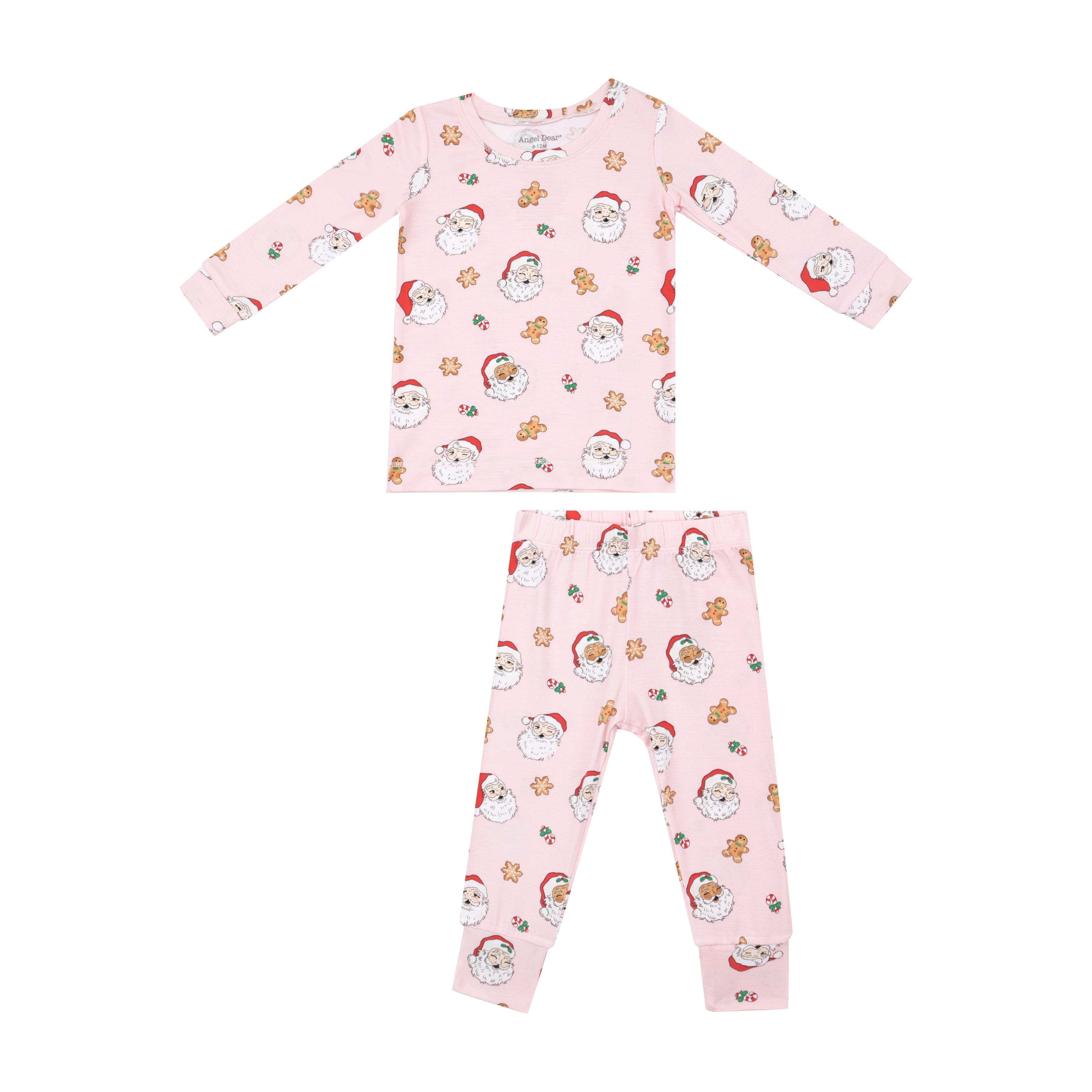 Loungewear Set - Vintage Santas Pink