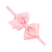 Light Pink Grosgrain Bow on Matching Skinny Nylon Band