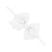 White Grosgrain Bow on Matching Skinny Nylon Band