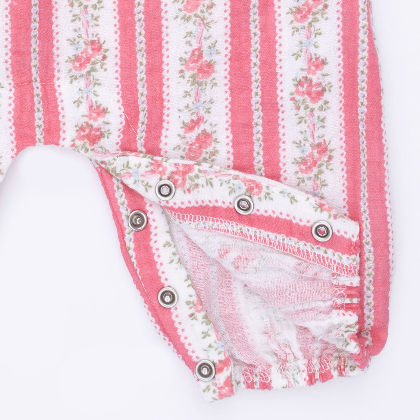 Ruffle Sleeve Romper - Suzie Floral Stripe