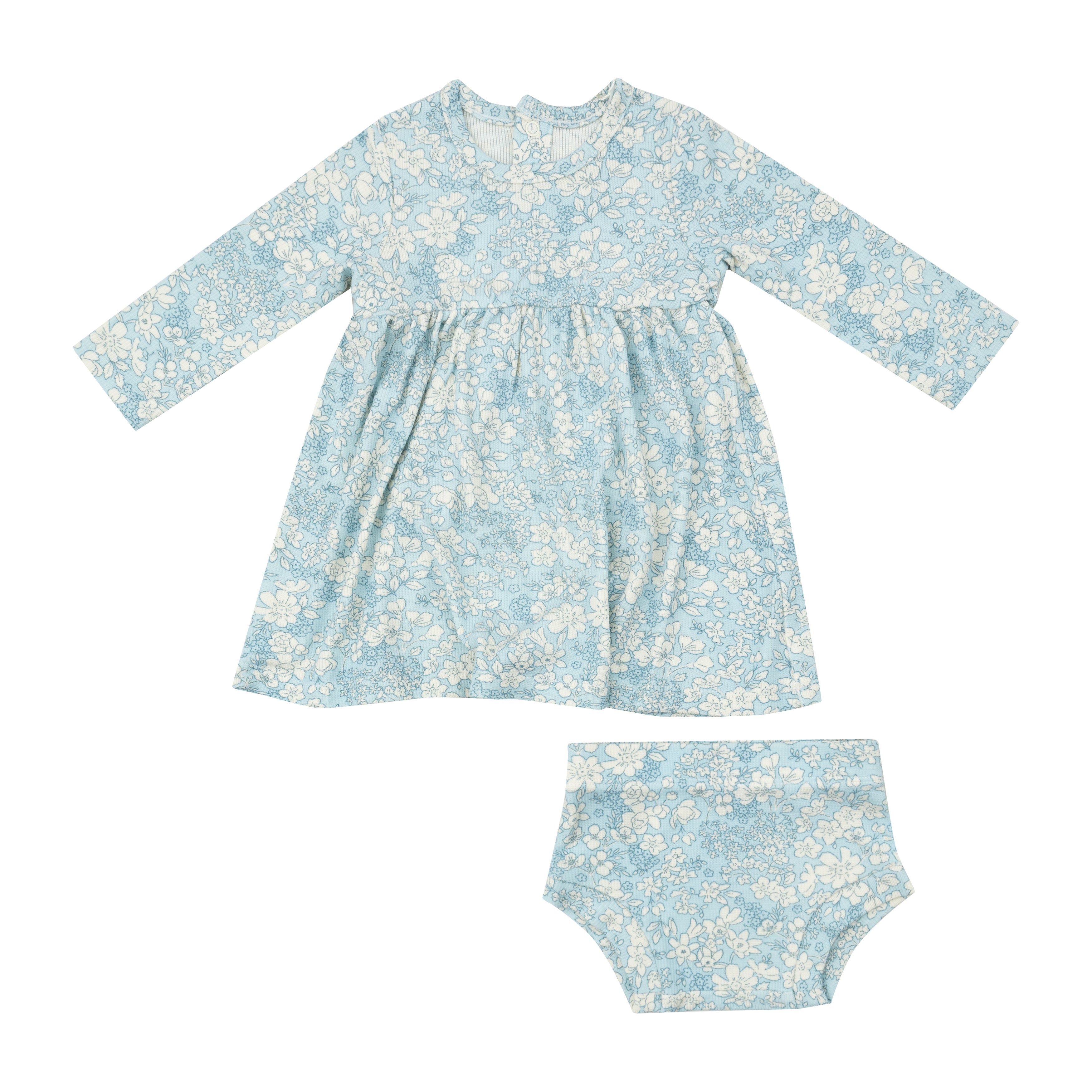 Simple Dress/Bloomer - Blue Meadow Floral