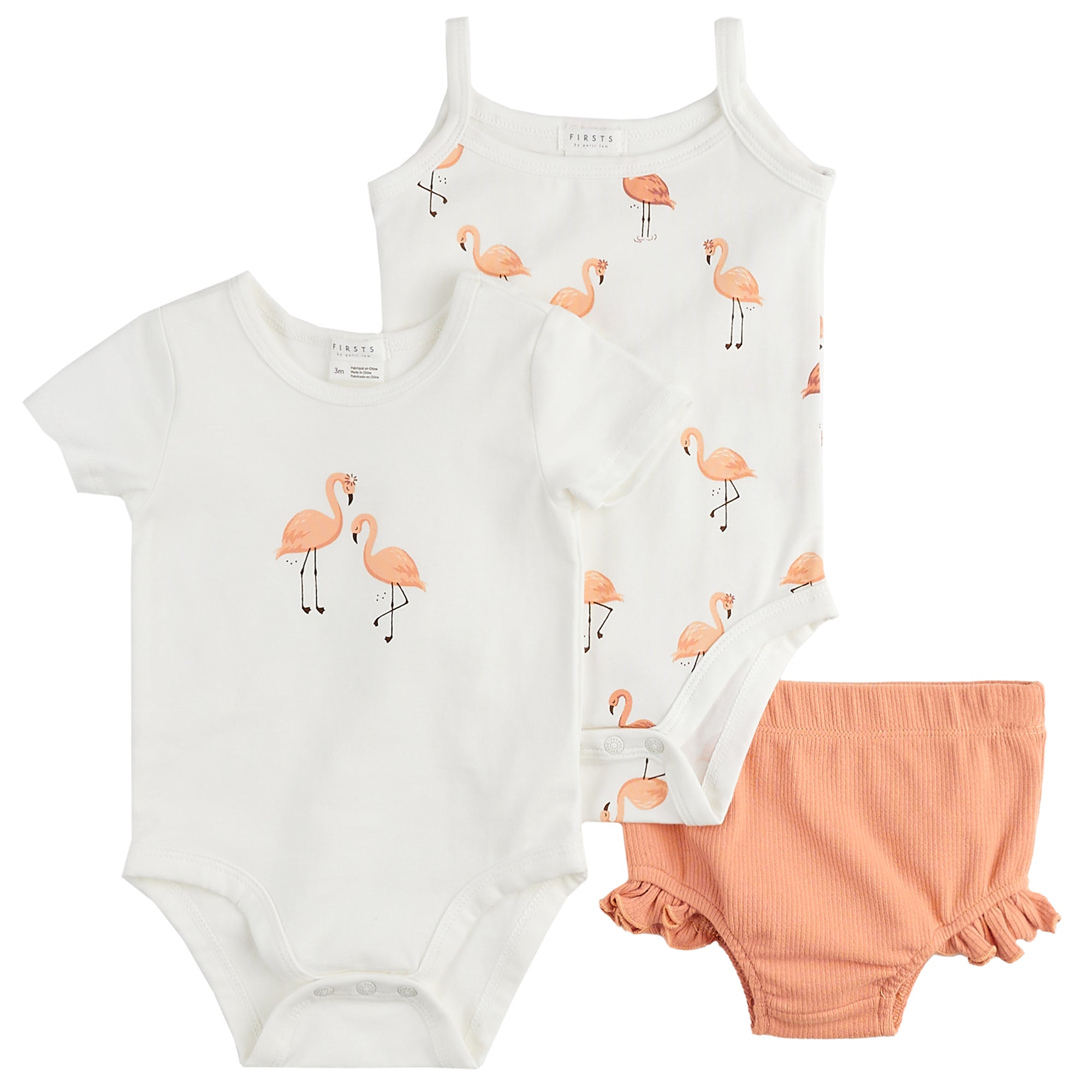 Diaper Shirts & Shorts - Flamingo