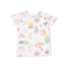 Baby blanket with camping patterns on a white background