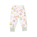 Children's leggings with a camping pattern on a white background