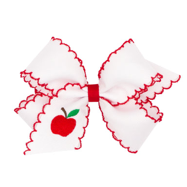 Harvest Apple Embroidery with Rad Moonstitch Hair Bow