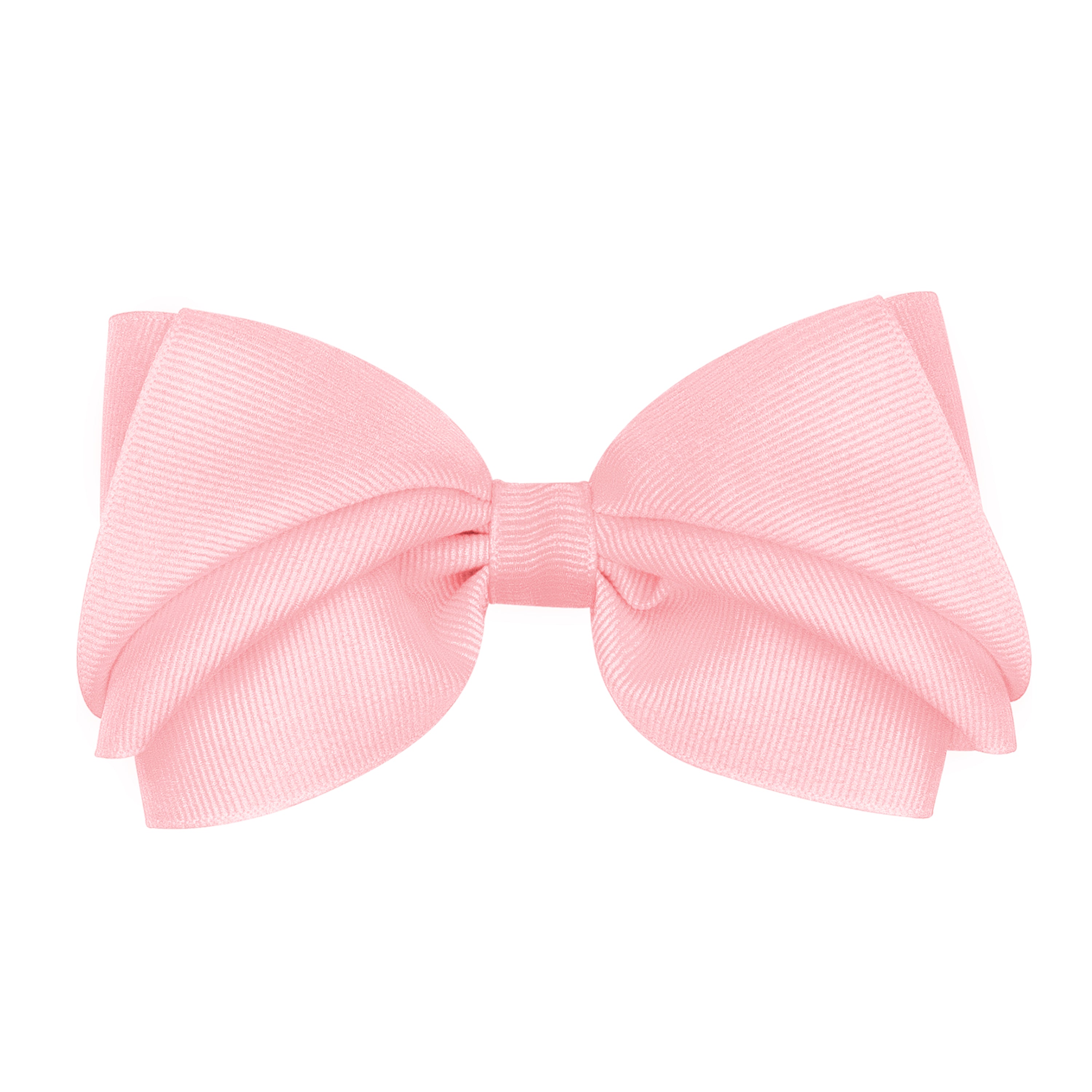 Light pink pleated grosgrain hair bow