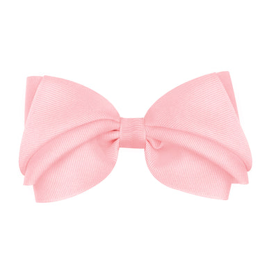 Light pink pleated grosgrain hair bow