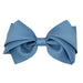 Smoke blue pleated grosgrain hair bow