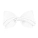 White pleated grosgrain hair bow