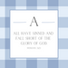 ABC Scripture Memory Cards - Romans 3:23 - All have sinned and fall short of the glory of God.